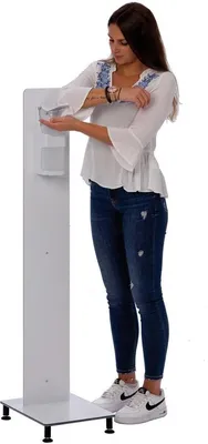 Produktbild von Desinfektionsspender Bond Outdoor 2 Aluminium weiß