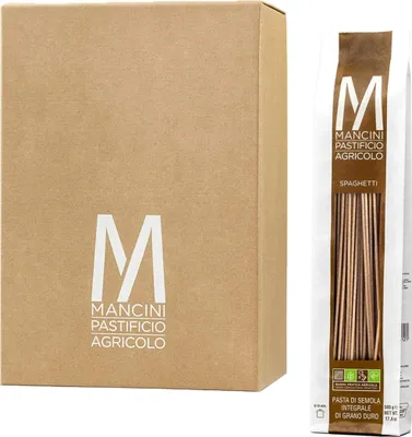 Image de Mancini Pastificio Agricolo - Vollkorn Spaghetti - Italienische handwerkliche Nudeln - 12 x 500 g