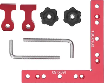 Obrázek produktu pro Pravítko pro pravoúhlé polohování 90° Upevňovací svorka Dřevozpracující spojovací úhelník Nářadí 160 x 160 mm