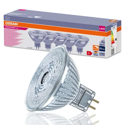 Produktbild von zestaw 5 lamp Osram LED Spot STAR MR16 36° 3,4W ciepła biel GU5.3 4099854042881 jak 20W z możliwością ściemniania
