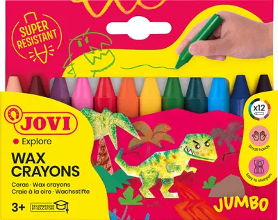 Produktbild von Jovi JOVICOLOR Wachsstifte 12er Schachtel, farbig sortiert