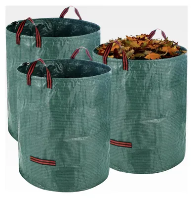 Produktbild von 3er Set 272L Gartenabfallsäcke, Gartensack für Laub, Faltbar, Robust und wasserdicht, langlebig, für Unkraut und Laubabfälle