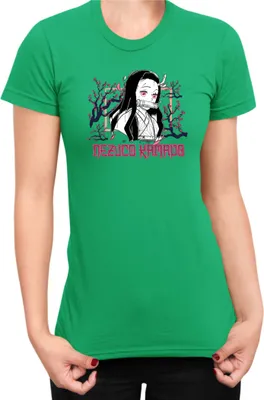 Produktbild von Damen T-Shirt Japan Manga Anime Comics Animation Demon Anime Slayer 15, Lady XL / Grün