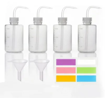 4er-Set Spritzflaschen 250 ml, Kunststoff, Squeeze-Flasche