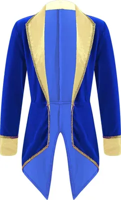 Immagine prodotto di Vestito da ringmaster per bambini taglia 170-176 cm cappotto a maniche lunghe con frange giacca da cena per Halloween, Natale e cosplay