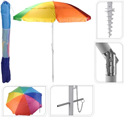Image de Parasol Articulé Multicolore ø220cm - Oem
