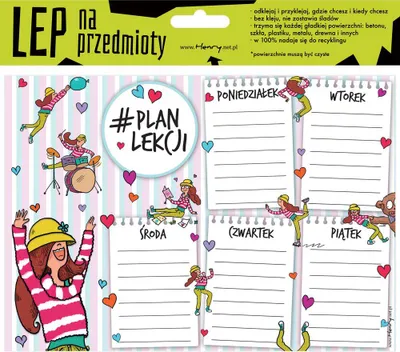 Obrázek produktu pro Elektrostatyczny plan lekcji A5 Dziewczyna