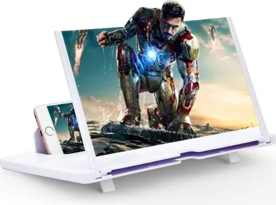 Produktbild von weiß 12 Zoll Handy Lupe Bester Dünner Faltbarer Telefon Vergrößerungs Bildschirm for Movie Handy Bildschirmvergrößerung Geschenke