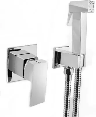 Produktbild von Bidet Armatur Mischbatterie mit Ablaufgarnitur Einhebelmischer Unterputz-Wasserhahn Bidetarmatur