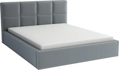 Produktbild von Gepolstertes Bett Alaska 160x200 mit Matratze - Grau| TRINITY