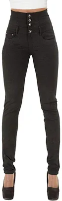 Obrázok produktu pre Dámske džínsy Hormtaer s vysokým pásom, elastický denim, úzke strih