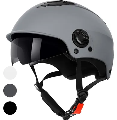 Produktbild von Skaterhelm Skatehelm BMX-Helm - Mit Sonnenblende - Leicht - Grau - Größe S/M 55-58 cm