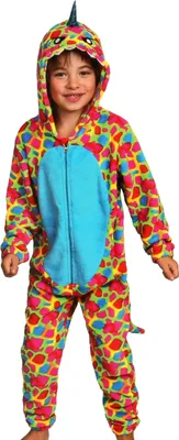 Produktbild von Drache Kinder-Onesie mit Kapuze, einteiliger Pyjama aus Fleece 3-4 Jahre