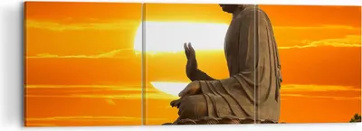Produktbild von Bild auf Leinwand - Leinwandbild - tempel buddha - 120x40cm - Wand Bild - Wanddeko - Wandbilder - Leinwanddruck - Bilder - Kunstdruck - Wanddekoration - Leinwand bilder - Wandkunst - CA120x40-3532
