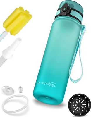 Produktbild von My Vesperbox® Trinkflasche Kinder [750ML] - Wasserflasche Kohlensäure Geeignet & Auslaufsicher - Water Bottle Kids - für Schule & Sport - Kinderflasche für Mädchen & Jungen - inkl. Ersatzdichtung