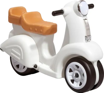 Produktbild von Step2 Ride Along Spielzeug Scooter aus Kunststoff in Weiß | Roller für Kinder für Draußen | Kinderfahrzeug / Rutscher / Rutschauto ab 1.5 Jahren
