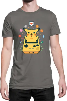 Immagine prodotto di Maglietta da uomo Japan Manga Anime Comics Pokemon 037, Man L , Grigio scuro