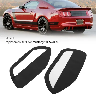 Produktbild von 2 Stück vordere Türverkleidung, Kartenabdeckung links rechts, Mikrofaser-Leder, Ersatz für Ford Mustang 2005-2009, Schwarz