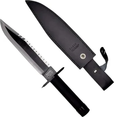Zdjęcie produktu dla Cinema Classic Rambo I Duży nóż z skórzaną pochwą CC-H1 360 mm czarny