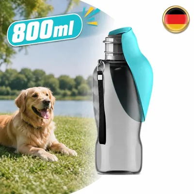 Image de Bouteille d'eau de 800 ml pour chien, bouteille portable pour chien, gourde pour chien