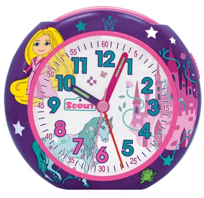 Produktbild von Scout Kinder Wecker Alarm PICS Prinzessin, Schloss, Pferd lila Mädchen 280001048
