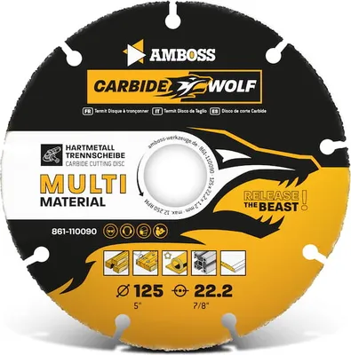 Zdjęcie produktu dla Tarcza tnąca Anvil Carbide Wolf TCT - 125 x 1,2 x 22,2