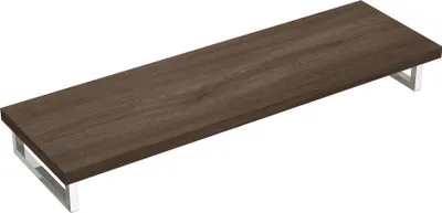 Image de doporro Plan de Vasque Marron 45x160cm Meuble sous Lavabo Plan Lave Mains avec 2 Supports en Inox