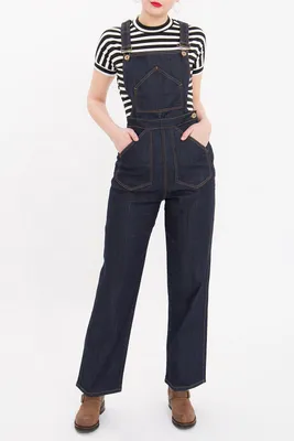Produktbild von Queen Kerosin Latzhose / Jeans Hose - 2 in 1 Dungaree W28 / L34