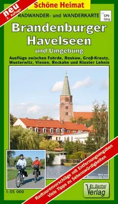Produktbild von Brandenburger Havelseen und Umgebung 1 : 50 000. Radwander- und Wanderkarte