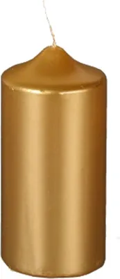 Produktbild von PAPSTAR Weihnachts-Stumpenkerze gold
