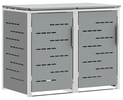 Immagine prodotto di Contenitore su ruote per lo stoccaggio di 2 bidoni da 240 litri, colore grigio