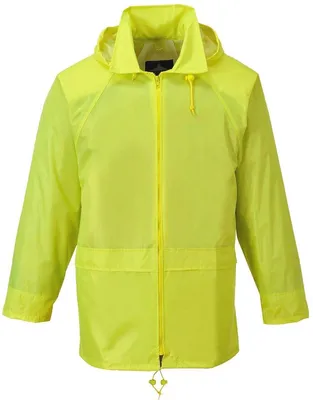 Leichtgewicht Wasserdichte Klassische Regenjacke für Herren - Gelb, XL