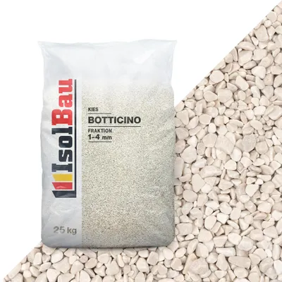 Produktbild von Isolbau - Zierkies 25 kg - Marmorkies 1-4 mm - Deko-Steine für Garten, Steinteppich, Aquariumkies, Ziersplitt Natursteine Gartenkies Wegkies Teichkies für Innen und Außen - Botticino