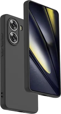 Produktbild von Silikon Hülle für Xiaomi Poco X7 Pro Schutzhülle Matt Schwarz Backcover Handy Case