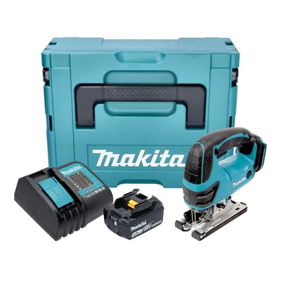 Produktbild von Makita DJV 180 SM1XJ Akku Stichsäge 18 V 135 mm + 1x Akku 4,0 Ah + Ladegerät + Makpac