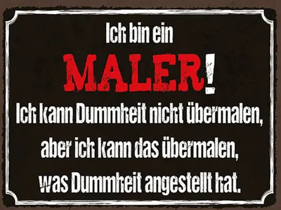 Produktbild von vianmo Holzschild 30x40 cm ich bin Maler kann übermalen Beruf Arbeit