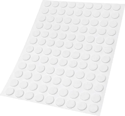 Image de Adsamm® | 108 x patins en feutre | Ø 10 mm | Blanc | rond | 1.5 mm patins de meubles en feutre autocollants de qualité supérieure