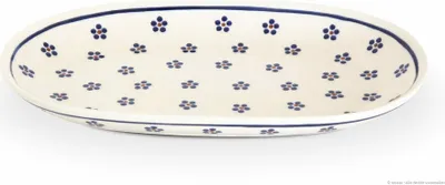 Produktbild von Original Bunzlauer Keramik Servierplatte Platte Teller oval 27,3x16,8x3,3 cm Design 225