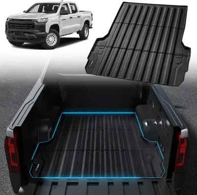 Zdjęcie produktu dla Mata ładunkowa VEVOR do samochodów ciężarowych kompatybilna z Chevrolet Colorado/GMC Canyon 2023-2024, mata ładunkowa TPE do samochodów ciężarowych o wymiarach skrzyni ładunkowej 1540 x 1440 x 35 mm