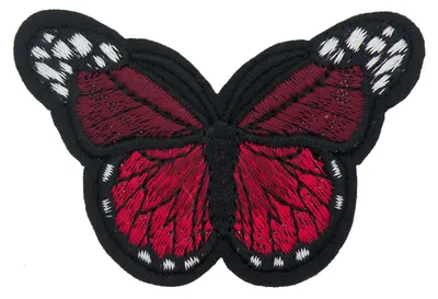 Produktbild von 1 Schmetterling Aufbügler, Applikation, 48x70mm, freie Farbwahl, Farbe:dunkelrot
