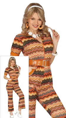 Imagen del producto de Mono de traje de los años 70 para mujer, talla: L