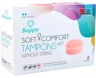 Zdjęcie produktu dla Beppy - Miekkie Komfortowe Tampony Mokre 8 Szt