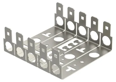 Imagen del producto de OBO LSA-M, estructura de montaje para 4 módulos LSA Plus, referencia 5084036 (5084036)