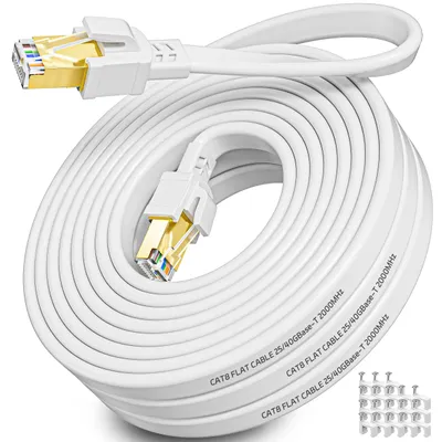 Produktbild von Soibke Cat8 LAN Kabel 18m Hochgeschwindigkeits Internet Netzwerkkabel Flach