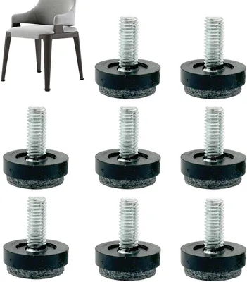 Produktbild von Tischbeine mit verstellbaren Füßen, 8 Stück, Schraubfüße für Stühle, Tische, Hocker, Schränke, Sofas und Tischbeine
