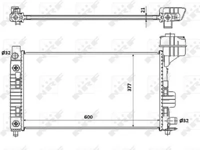 Obrázok produktu pre Chladič, chladenie motora NRF 54718