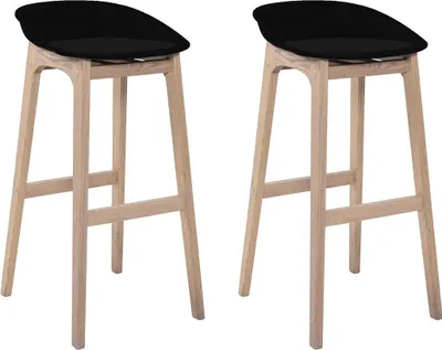 Produktbild von 75 cm RIVA Barhocker aus Eiche mit Kunststoffsitz