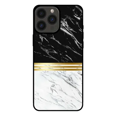 Immagine prodotto di Smartphonica Custodia per iPhone 13 Pro Max in marmo - cover posteriore in marmo - Nero Bianco