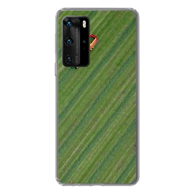Produktbild von MuchoWow® Handyhülle Schutzhülle Hülle für Huawei P40 Pro Zugmaschine - Anhänger - Grün Silikon Softcase Handy Hülle - Schutz