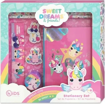 Produktbild von Sweet Dreams Rosa Einhorn Schulbedarfsset für Kinder